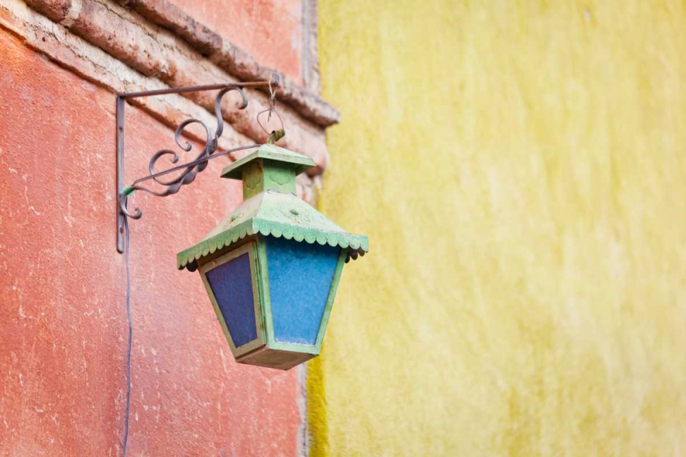 Mexico Traditional street lamp on wall